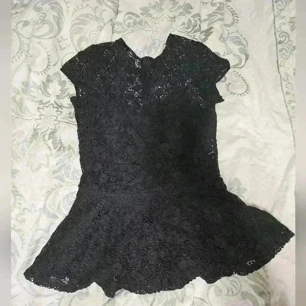 Miguelina black lace blouse!